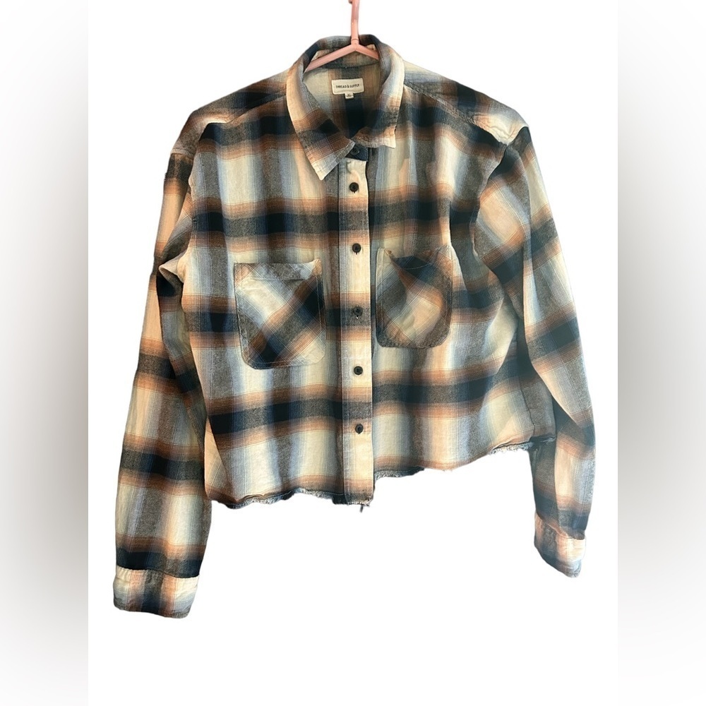 Thread & Supply Cropped flannel
